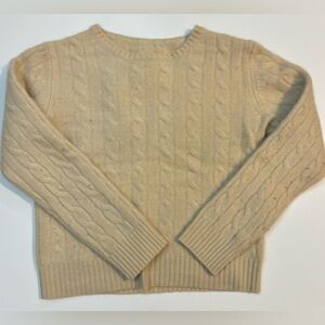 Small Soft Cropped Cream Sweater